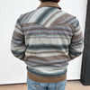 Taupe Powder River Serape Stripe Wool Bomber.