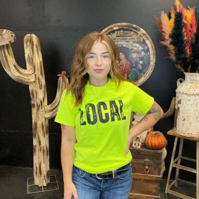 Neon Yellow Local Crew Neck T-shirt