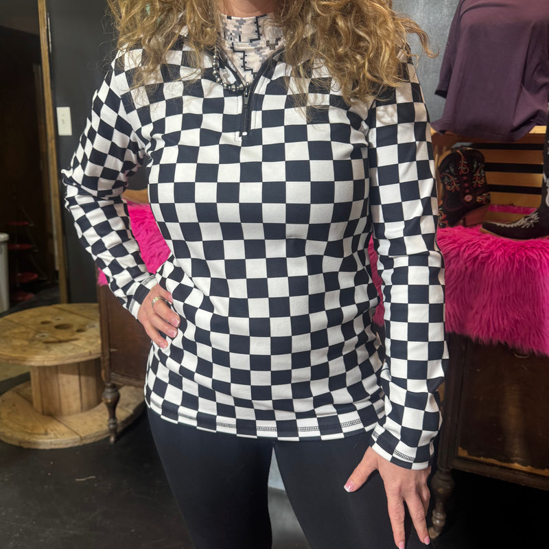 Black & White Round The Track Pullover