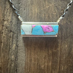 Cotton Candy Bar Sterling Silver Necklace