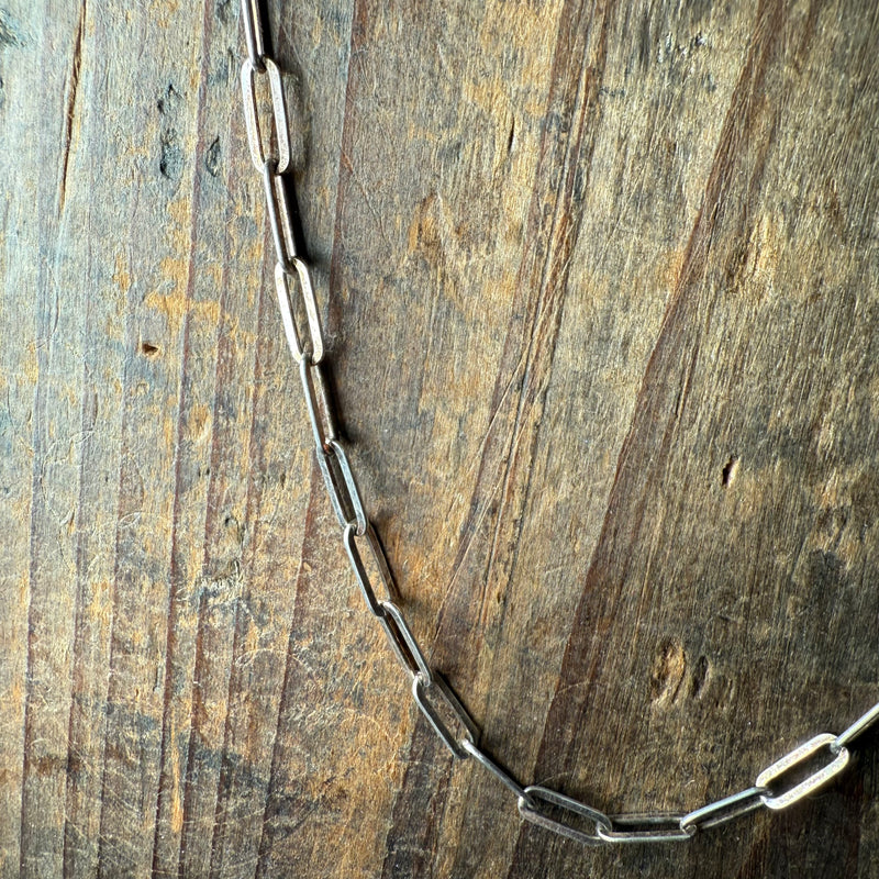 22 inch light Shiny Link Chain Sterling Silver Necklace
