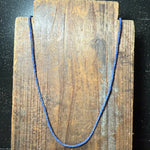 20 inch Full Lapis Sterling Silver Necklace