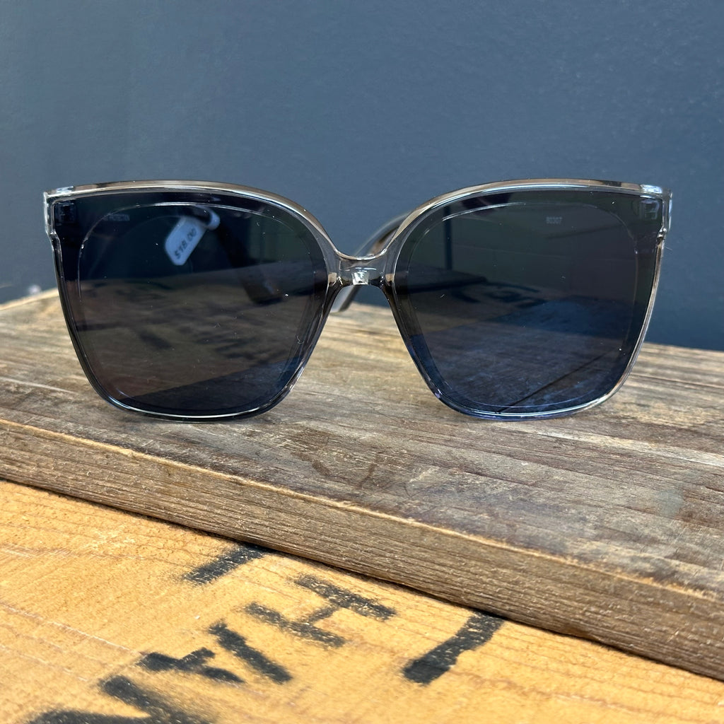 Sunglasses with dark lenses 