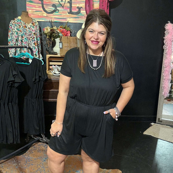 Black Shorts Romper