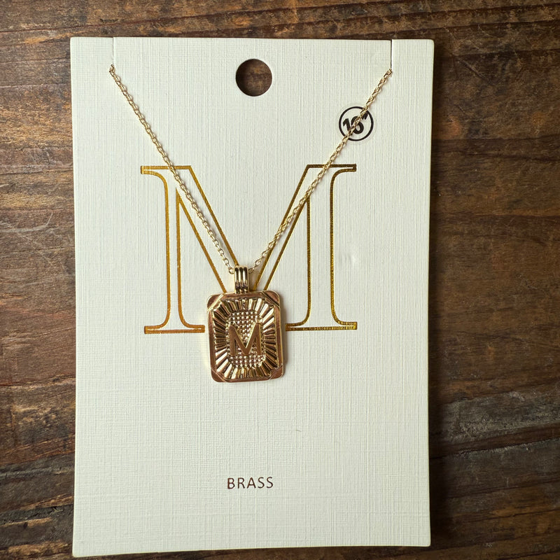 16 Inch Gold Initial Fashion Necklace