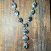 White Buffalo Lariat Sterling Silver Necklace