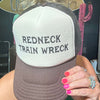 Brown & Tan Redneck Train Wreck Trucker Cap