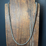 24 inch 6mm Sterling Silver Sterling Silver Navajo Pearl Necklace