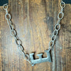 Silver Stamped Large Initial Fashion Necklaces