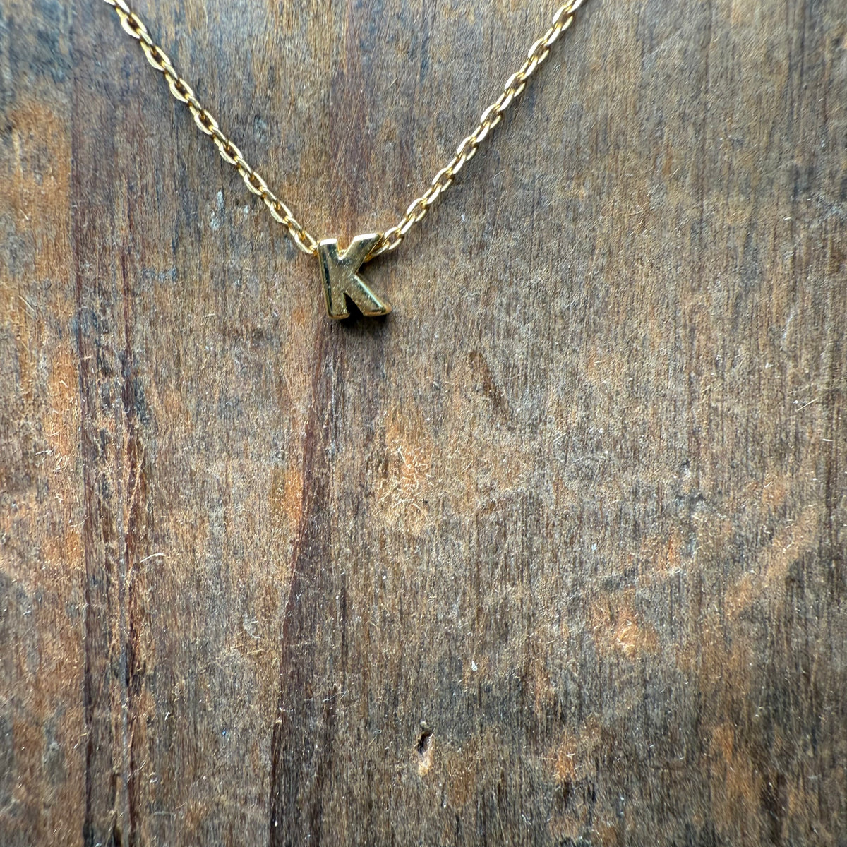 Little Gold Initial Fashion Necklace