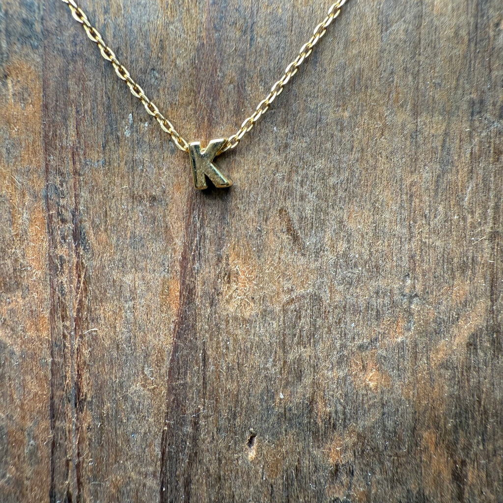 Little Gold Initial Fashion Necklace