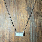 White Buffalo Bar Sterling Silver Sterling Silver Necklace