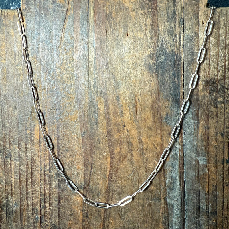 18 inch light Shiny Link Chain Sterling Silver Necklace