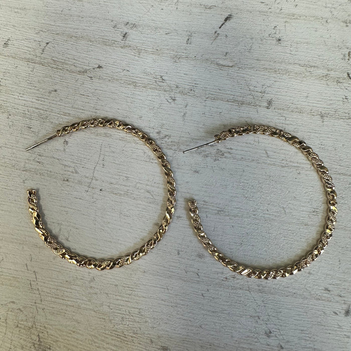 Gold hoop earrings 