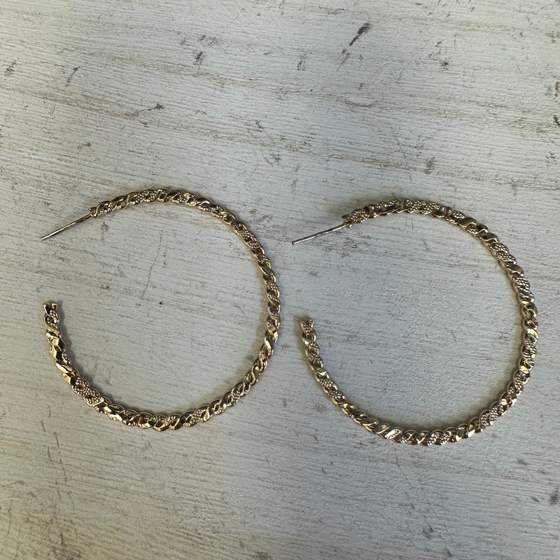 Gold hoop earrings 