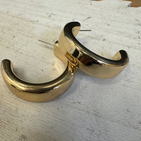 Gold hoop earrings thick
