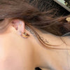 Gold saucer Hoop Fashion Earring.