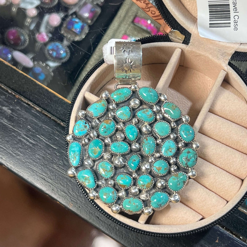 Gorgeous Round Turquoise Genuine Pendant for Necklace1