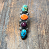 Gorgeous Turquoise Orange & Purple Spiny & Sonoran Gold Adjustable Genuine Ring.