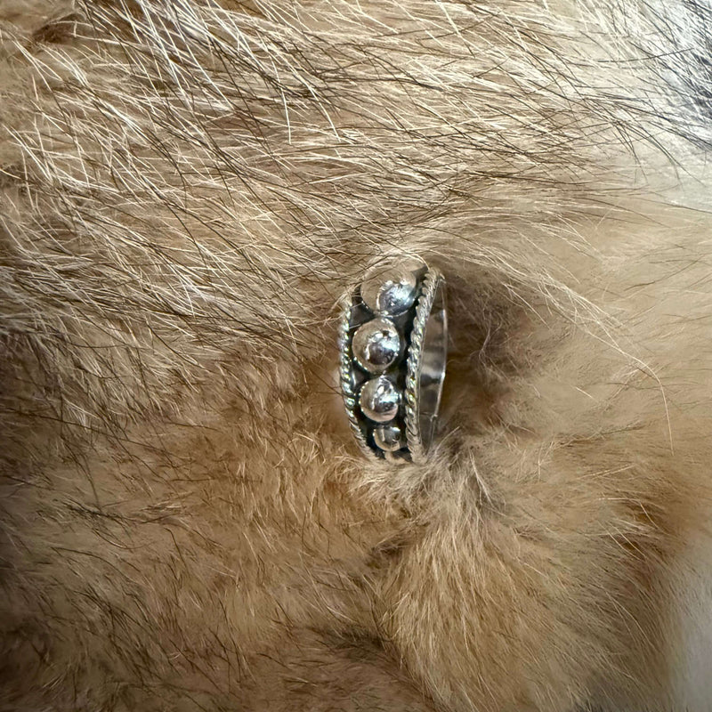 Graduated Braided Ball Genuine Ring1