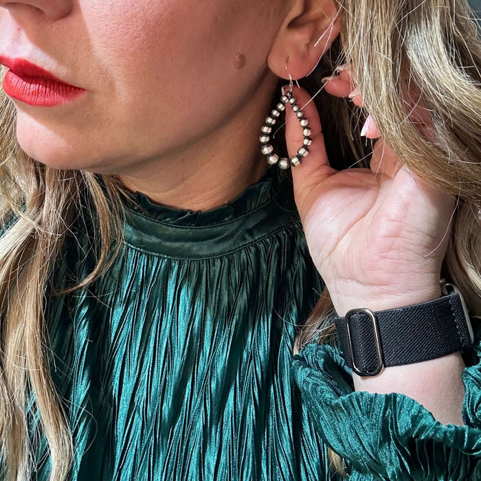 Graduated Teardrop Navajo Pearl Genuine Earring