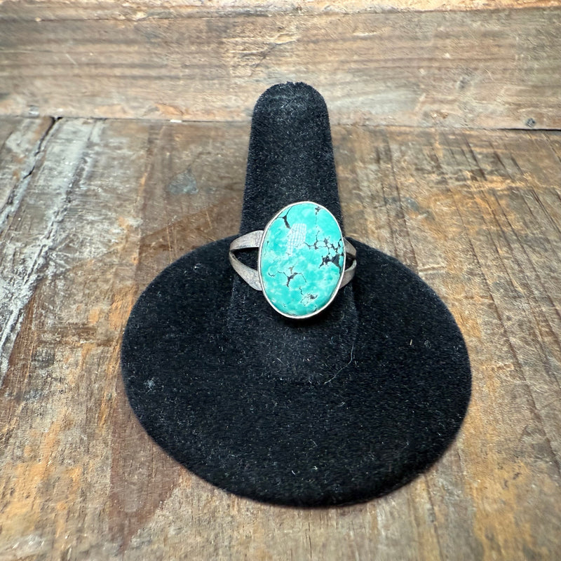 Green Turquoise Oval Genuine Ring1