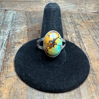 Green Turquoise Oval Genuine Ring6