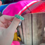 Green Turquoise Raised Inlay Genuine Ring1