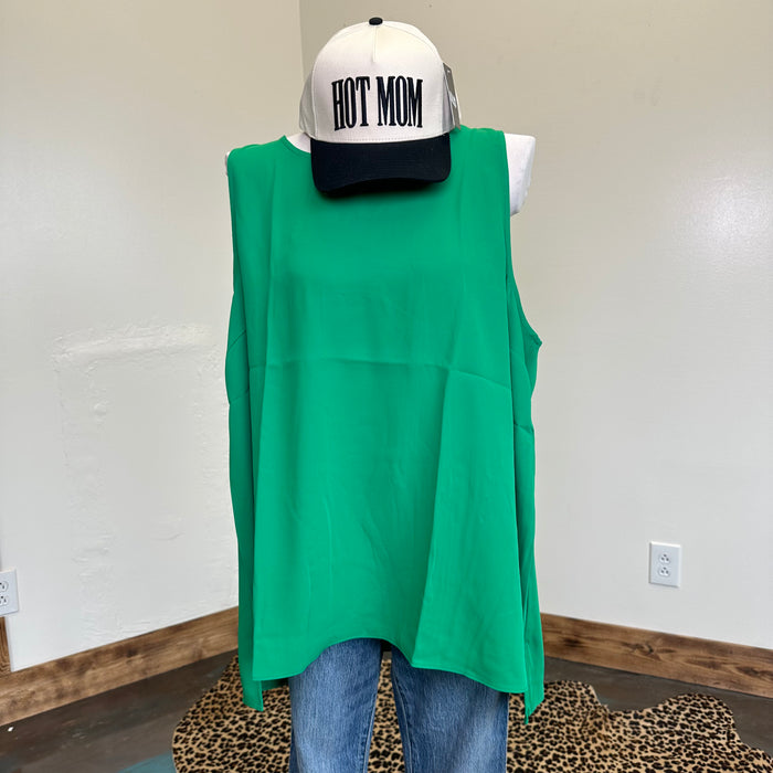 Green sleeveless top 