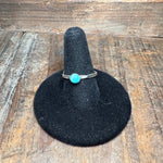 Hammered Turquoise Single Stone Genuine Ring