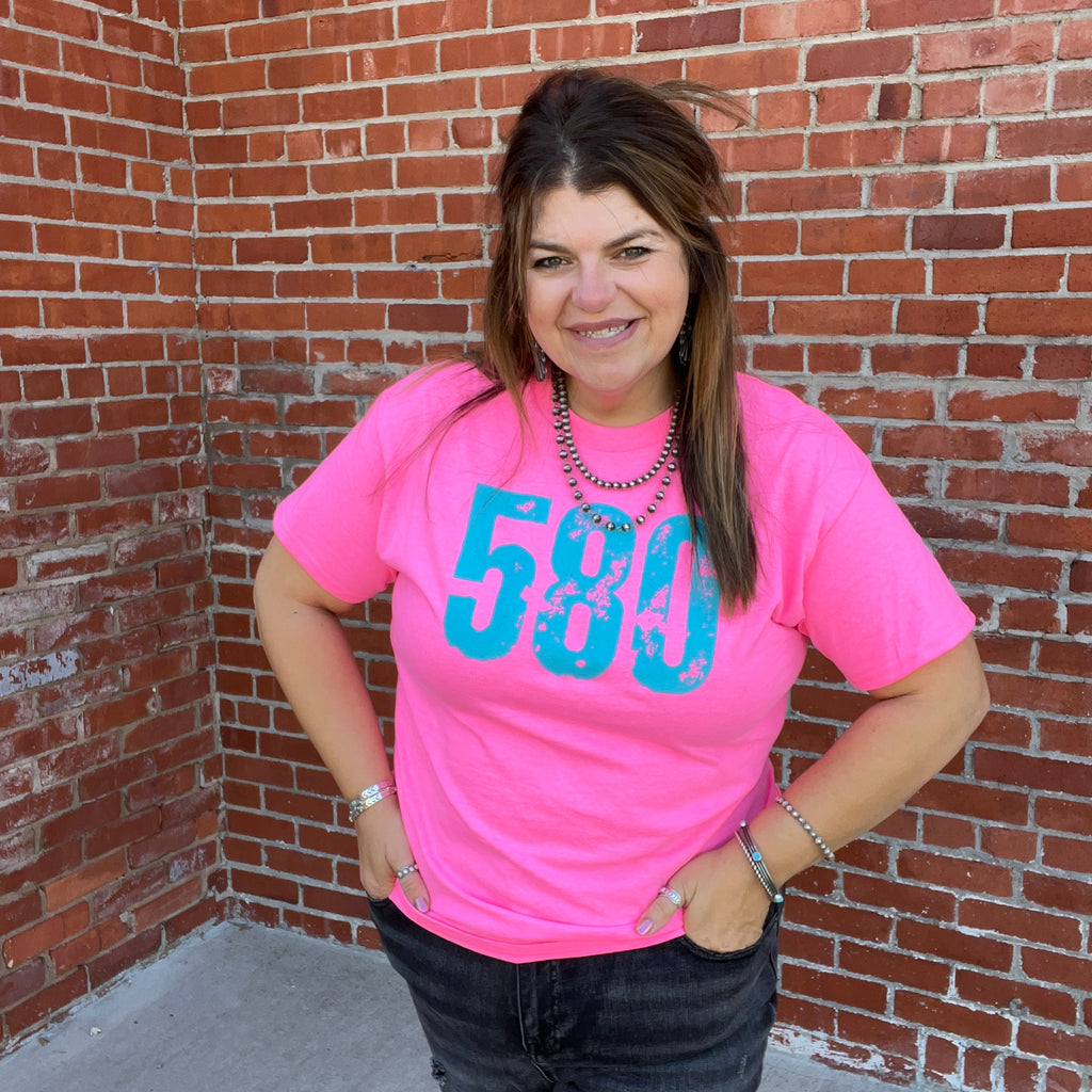 Hot Pink 580 Crew Neck T-shirt1