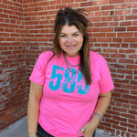 Hot Pink 580 Crew Neck T-shirt