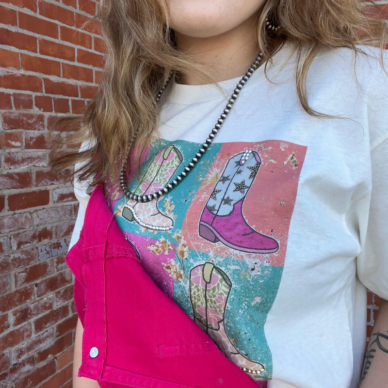 Hot Pink Risen Overalls Crop Jeans / Small789