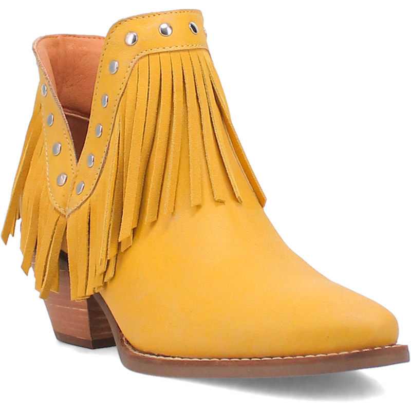 FINE N' DANDY Yellow LEATHER Dingo BOOTIE (DS)