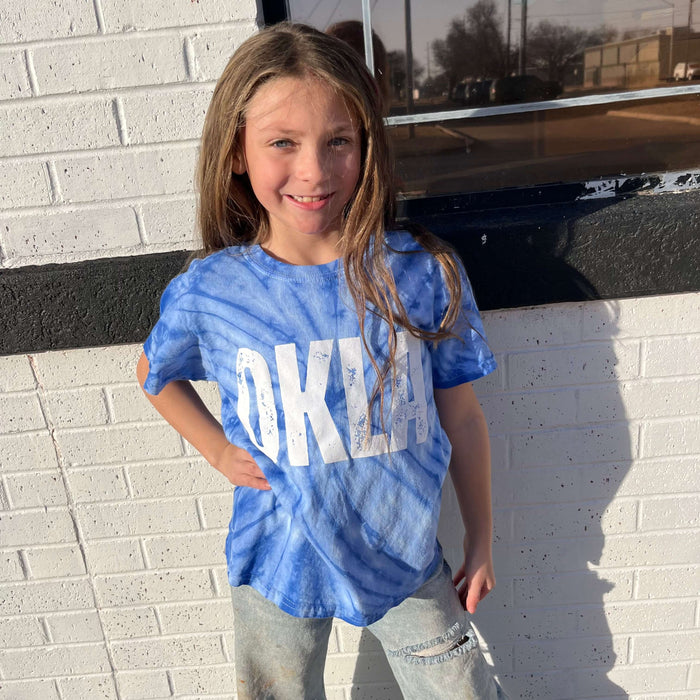 Youth OKLA Tie Dye Crew Neck T-shirt | Med