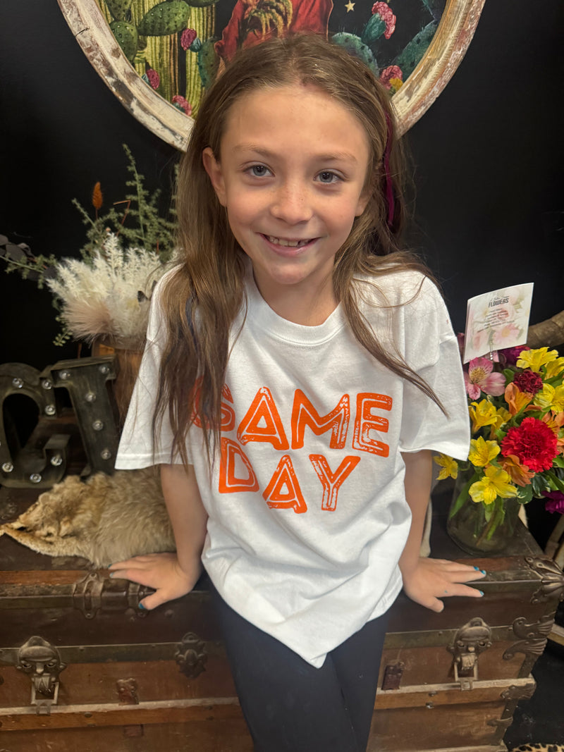 Orange Game Day Youth Crew Neck T-shirt