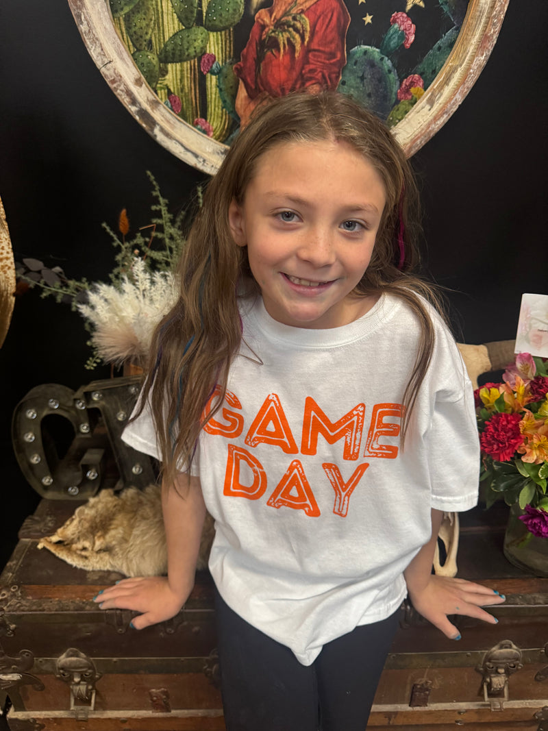 Orange Game Day Youth Crew Neck T-shirt