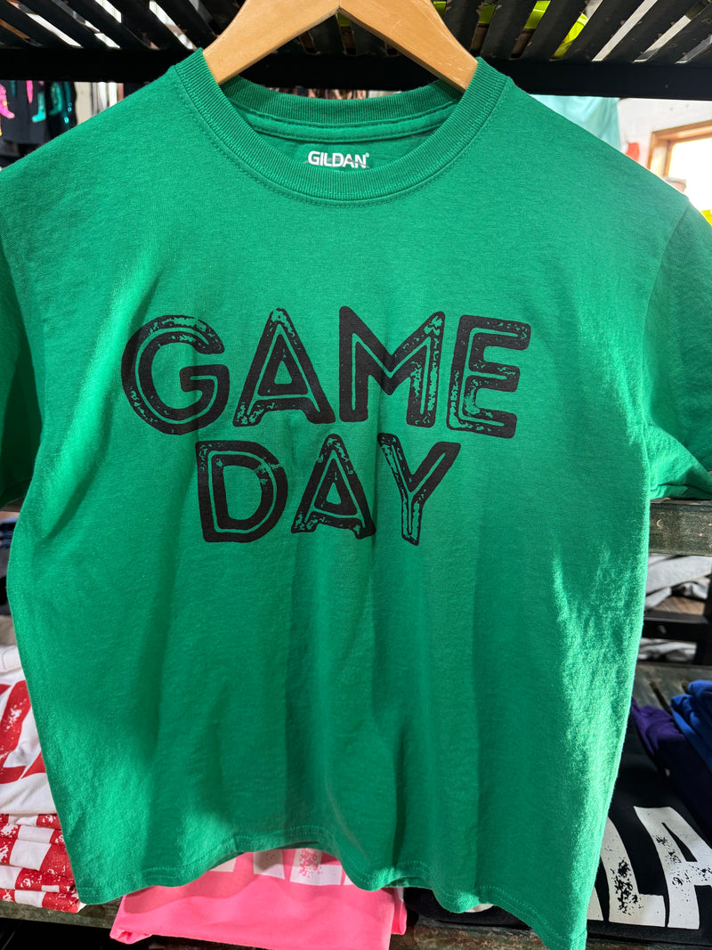 Green Game Day Youth Crew Neck T-shirt