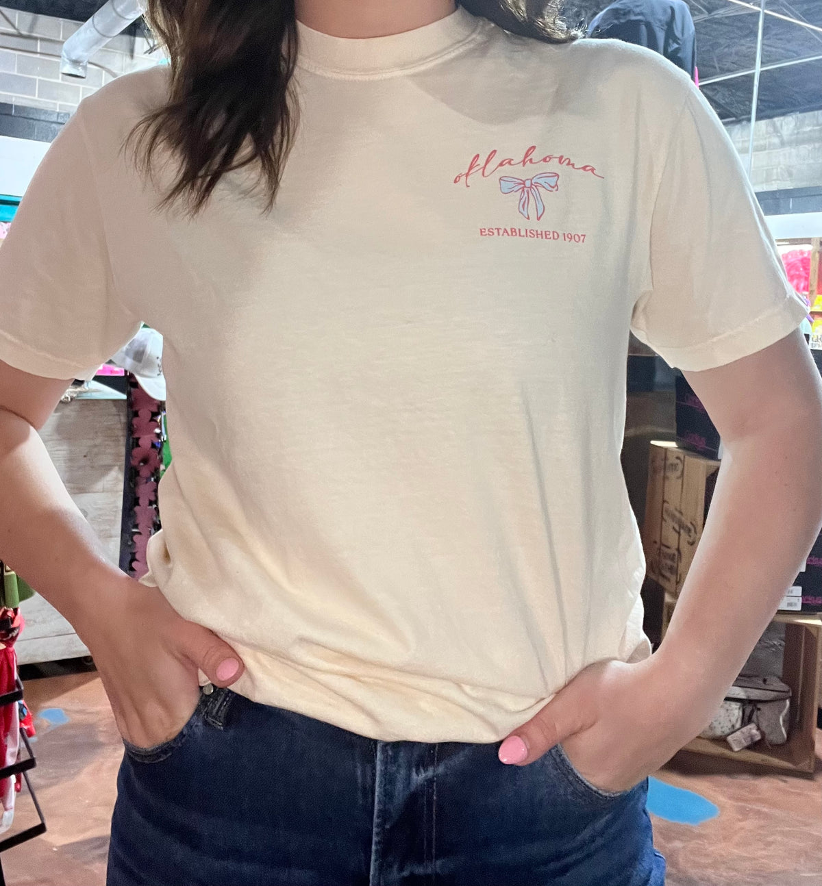 Oklahoma Cream Storyboard Short Sleeve Comfort Color T-shirt