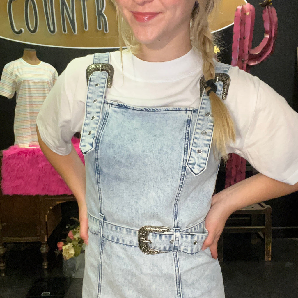 BUCKLE UP BLUES Denim Dress