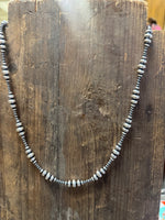 24 inch 3-8mm Rondelle Sterling Silver Necklace