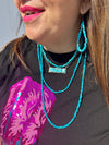 18 inch Blue Chunky Genuine Necklace
