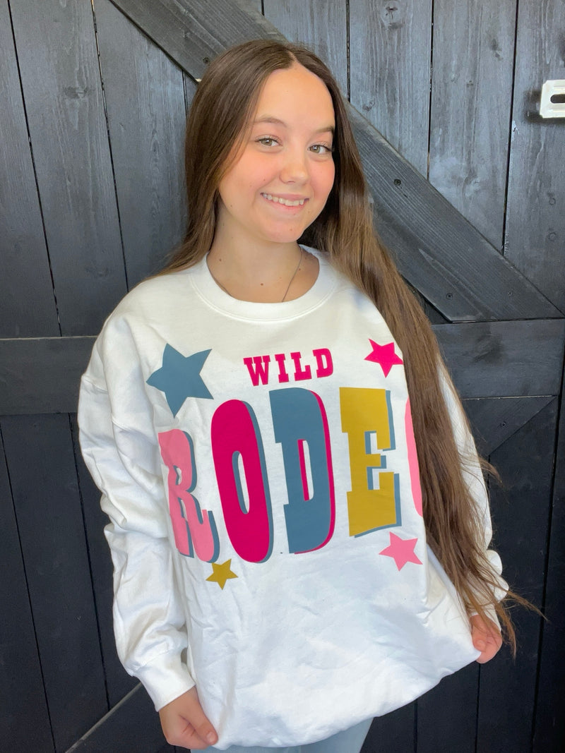 White Wild Rodeo Sweatshirt