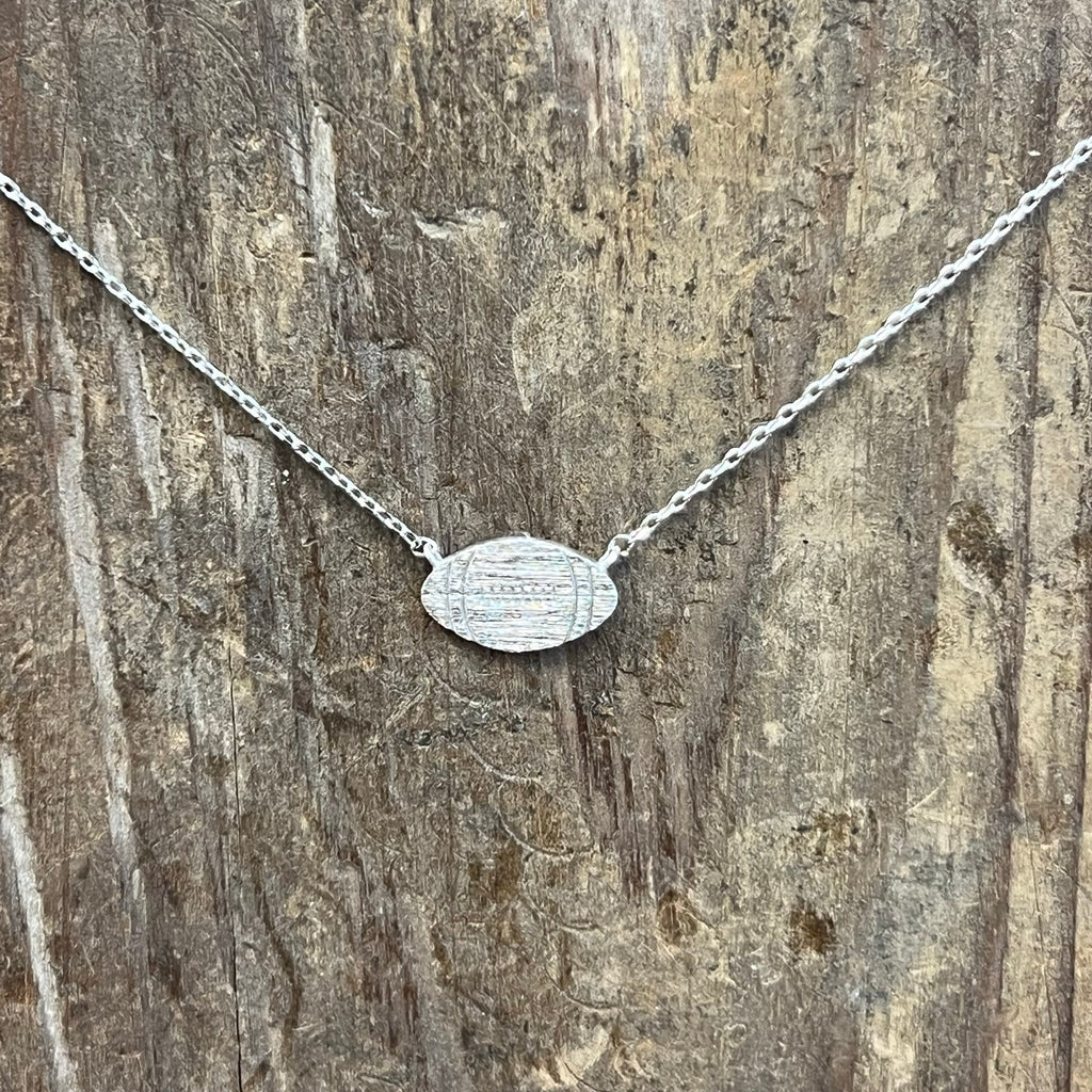 Silverfootballnecklace