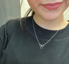 Dainty Silver Bow Fashion Necklace