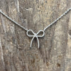 Silverdaintybownecklace