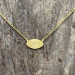 Goldfootballnecklace