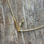 Flat Sideways Gold Fashion Letter Necklace