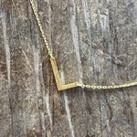 Flat Sideways Gold Fashion Letter Necklace