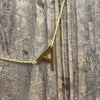 Flat Sideways Gold Fashion Letter Necklace